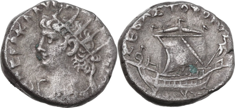 Nero (54-68). BI Tetradrachm, Alexandria mint, Egypt. Dated RY 13 = 66-67 AD. Ob...