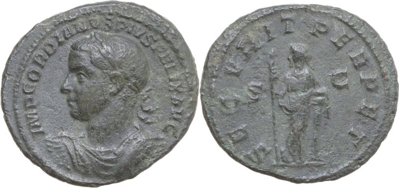 Gordian III (238-244). AE As, 243-4 AD. Obv. IMP GORDIANVS PIVS FELIX AVG. Laure...