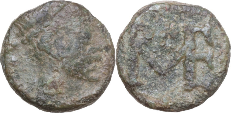 Libius Severus (Severus III, 461-465). AE 10.5 mm, Rome mint. Obv. Diademed, dra...