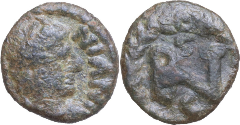 Ostrogothic Italy, Athalaric (526-534). AE Nummus in the name of Justinian I, Ro...