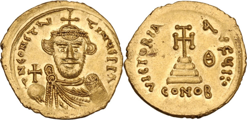 Constans II (641-668). AV Solidus, Syracuse mint. Obv. d N CONSTANTINVS PP AV. B...