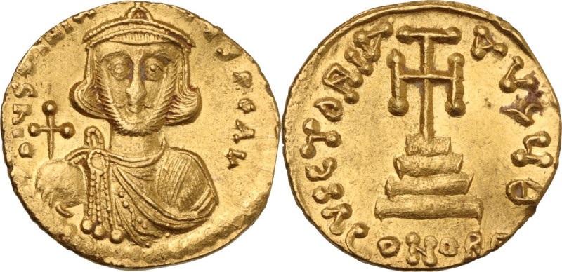 Justinian II (685-695). AV Solidus. Constantinople mint. Struck 687-692. Obv. D ...