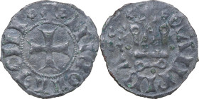 Campobasso. Nicola II di Monforte Conte (1461-1463). Denaro tornese. CNI 5/32 tav. XII, 10; D'Andrea-Andreani pp. 286/290; MIR (Italia merid.) 368/369...