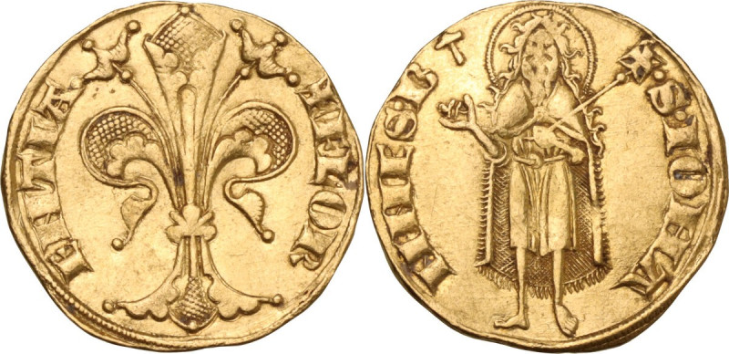 Firenze. Repubblica (Sec. XIII-1532). Fiorino d'oro IV serie, 1267-1303, simbolo...