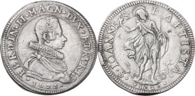 Firenze. Ferdinando II de' Medici (1621-1670). Piastra con doppia data 1625 al diritto e 1626 (6 ribaltati) al rovescio. D/ Busto giovanile corazzato ...
