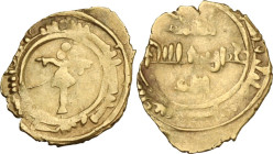 Messina o Palermo. Ruggero I (1072-1101). Multiplo di tarì. D/ Grande tau con tre globetti sovrapposti e sormontata da tre globetti; legenda cufica ci...