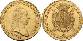 Milano. Giuseppe II d'Asburgo Lorena (1780-1790). Sovrano 1788. D/ Busto laureato a destra. R/ Stemma d'Austria con corona imperiale cinto dal collare...
