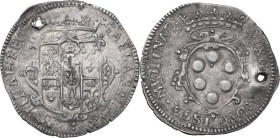 Modena. Cesare d'Este con la moglie Virginia de' Medici (1598-1615). Da 6 bolognini. D/ Stemma Este coronato. R/ Stemma Medici coronato. CNI 1/7; MIR ...