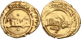Palermo. Califfi Fatimidi, Al-Zahir (411-427 AH / 1021-1036 DC). Robai o 1/4 Dinar, zecca di Siqilliya (Palermo), datato 429 AH. D/ Legenda cufica su ...