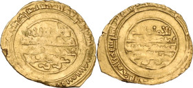 Palermo. Califfi Fatimidi, Al-Mustansir (427-487 AH/ 1036-1094 DC). Robai o 1/4 Dinar, zecca di Siqilliya (Palermo), datato 437 AH. D/ Legenda cufica ...