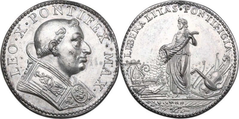 Leone X (1513-1521), Giovanni De Medici. Medaglia di restituzione coniata per ce...