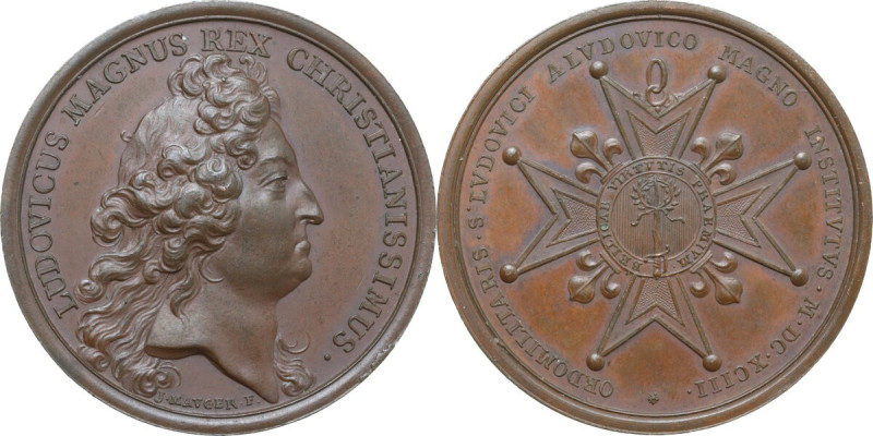 France. Louis XIV (1643-1715). Medal 1693 for the Institution of the Order Royal...