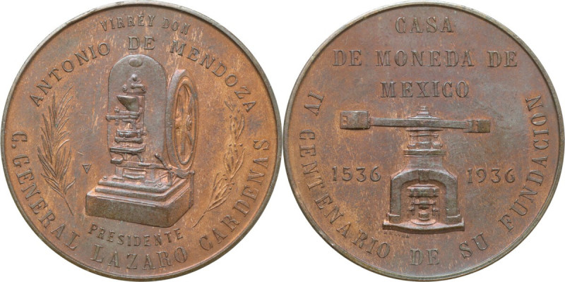 Mexico. United States of Mexico (1905- ). Medal for the quadricentennial of the ...