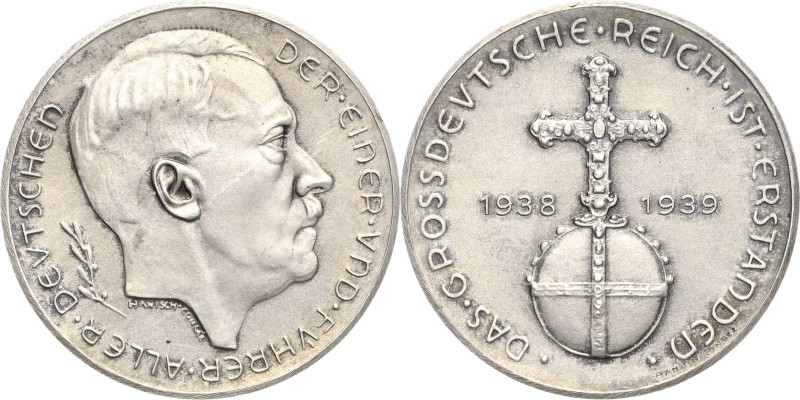 Drittes Reich
 Silbermedaille 1939 (Hanisch-Concée) Großdeutsches Reich und der...