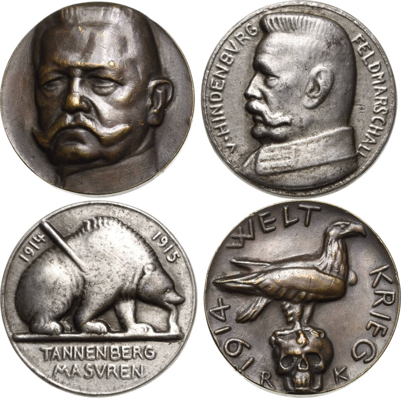 Erster Weltkrieg
 Bronzegussmedaille 1914 (R. Klein) Generalfeldmarschall von H...