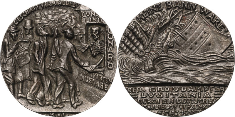 Medailleur Goetz, Karl 1875-1950
 Eisengussmedaille 1915. Torpedierung des brit...