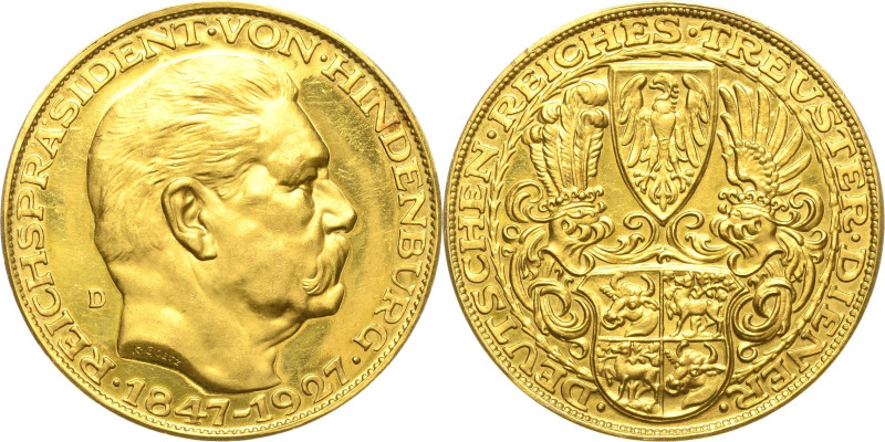 Medailleur Goetz, Karl 1875-1950
 Goldmedaille 1927. 80. Geburtstag des Reichsp...