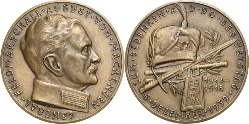 Medailleur Goetz, Karl 1875-1950
 Große Bronzegussmedaille 1939. 90. Geburtstag...