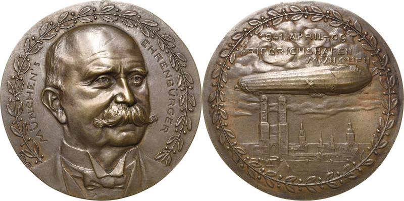 Sammlung Martin Kißkalt - Medailleur Karl Goetz
 Bronzegussmedaille 1909. Fahrt...