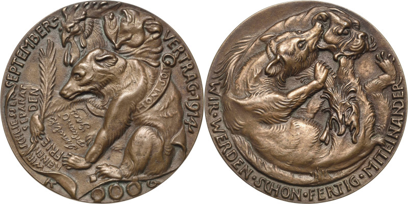 Sammlung Martin Kißkalt - Medailleur Karl Goetz
 Bronzegussmedaille 1914. Septe...