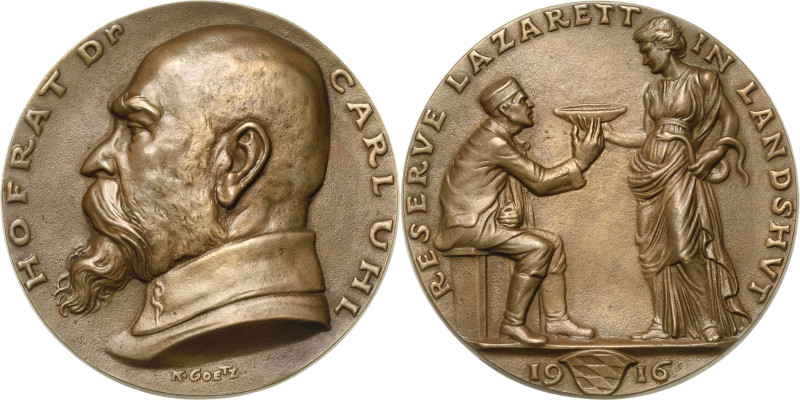 Sammlung Martin Kißkalt - Medailleur Karl Goetz
 Bronzegussmedaille 1916. Dr. C...