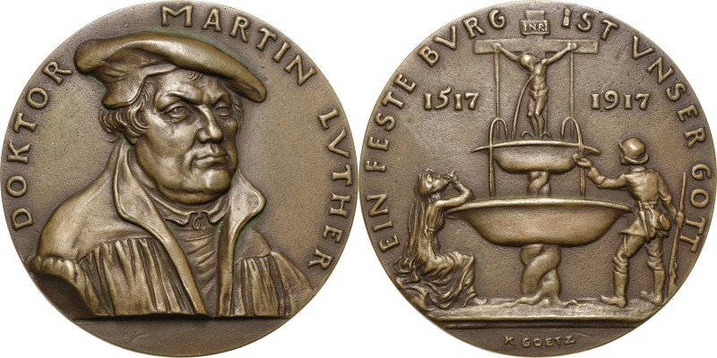 Sammlung Martin Kißkalt - Medailleur Karl Goetz
 Bronzegussmedaille 1917. 400 J...