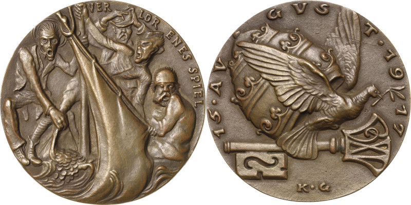 Sammlung Martin Kißkalt - Medailleur Karl Goetz
 Bronzegussmedaille 1917. Fried...