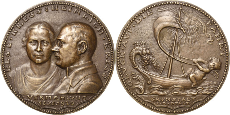 Sammlung Martin Kißkalt - Medailleur Karl Goetz
 Bronzegussmedaille 1920. Vermä...