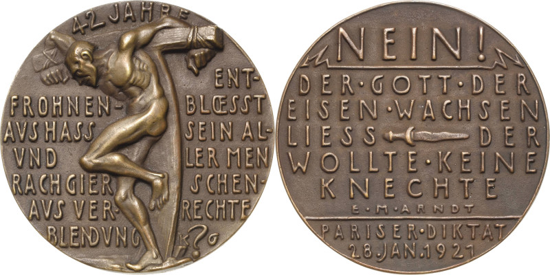 Sammlung Martin Kißkalt - Medailleur Karl Goetz
 Bronzegussmedaille 1921. Paris...