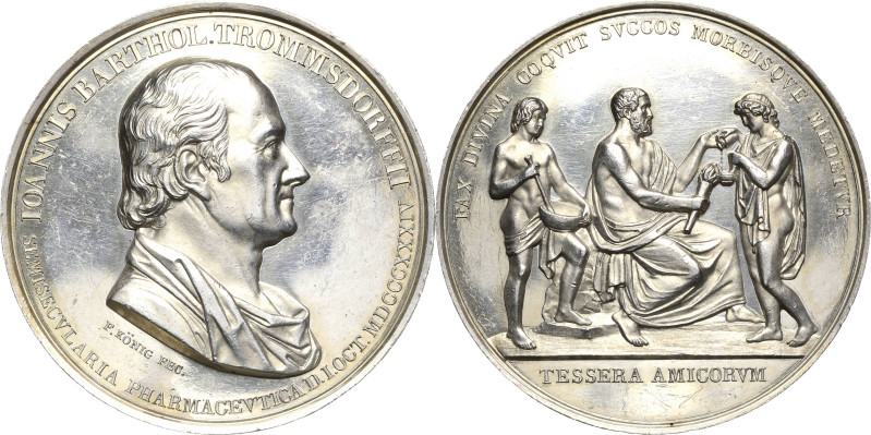 Medicina in nummis
 Silbermedaille 1834 (F. König) 50-jähriges Berufsjubiläum v...