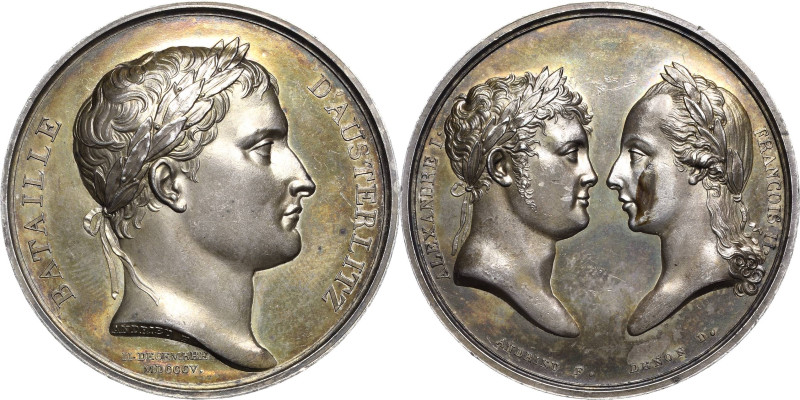 Napoleon, Befreiungskriege und ihre Jubiläen
 Silbermedaille 1805 (B. Andrieu) ...