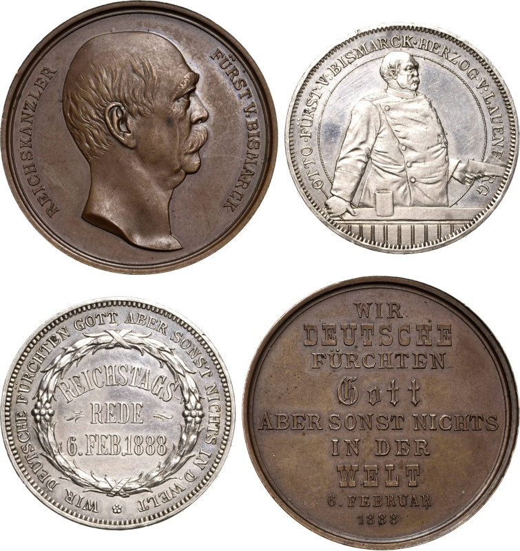 Personenmedaillen
Bismarck, Fürst Otto von 1815-1898 Bronzemedaille 1888 (Mayer...