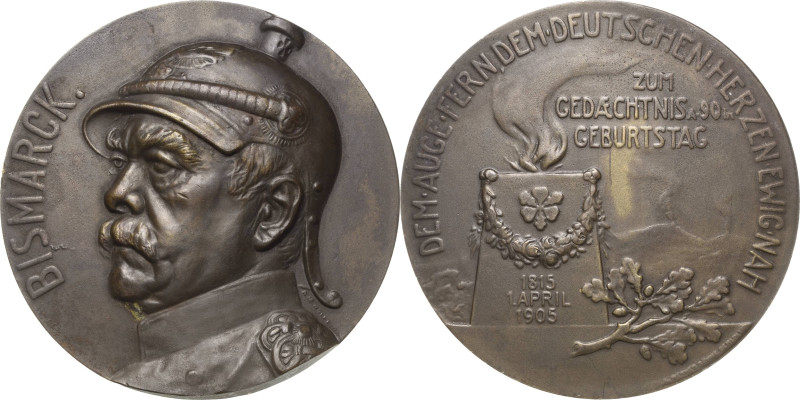 Personenmedaillen
Bismarck, Fürst Otto von 1815-1898 Bronzemedaille 1905 (Alber...