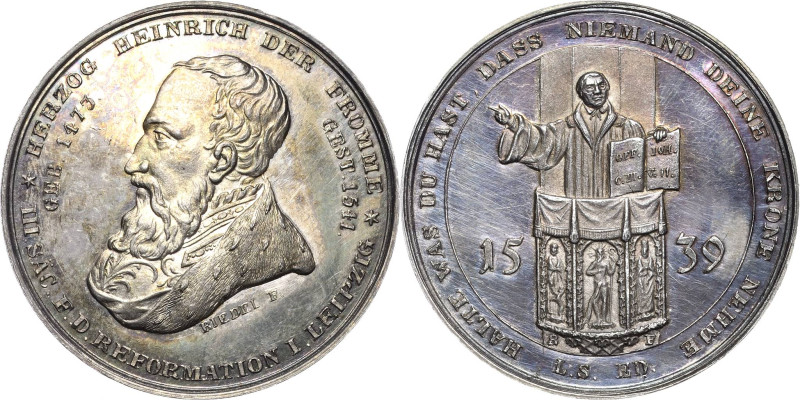 Reformation-Ereignisse und Jubiläen
 Silbermedaille 1839 (F. Riedel) 300 Jahre ...