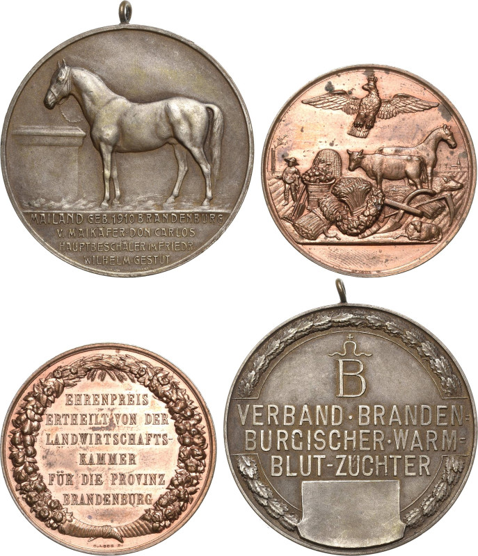 Tiere/Tierzucht
Pferde Versilberte Bronzemedaille o.J. (Lauer) Zuchtprämie des ...