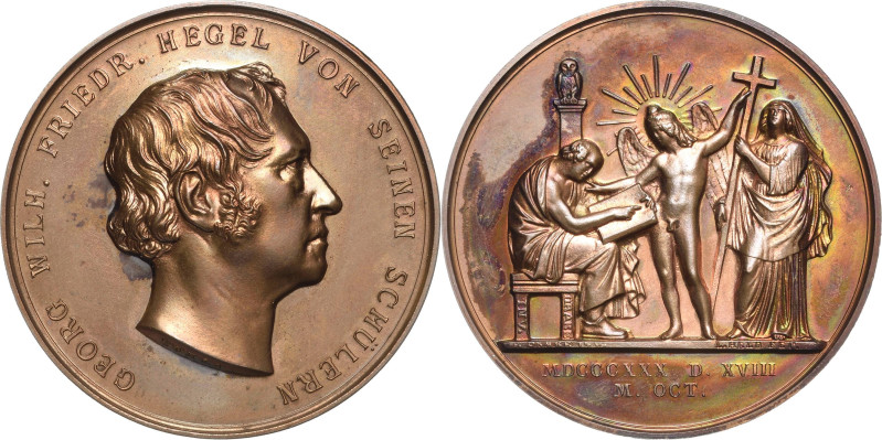 König, Helmut 1934-2017 Bronzemedaille 1978. Georg Wilhelm Friedrich Hegel, Hera...