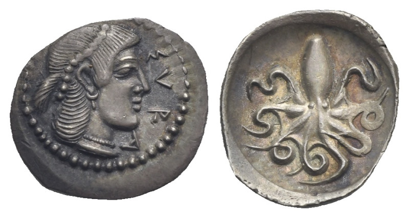 Sicily. Syracuse, Second Democracy. Circa 460-450 BC. Litra (Silver, 13.05 mm, 0...