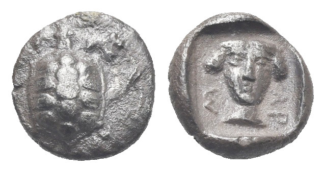 Cilicia. Mallos. Circa 440-390 BC. Obol (Silver, 8.31 mm, 0.66 gr). Tortoise. Re...