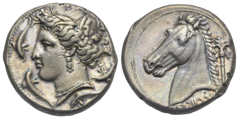 Sicily. Entella, Punic occupation. Circa 320-300 BC. Tetradrachm (Silver, 26.05 ...