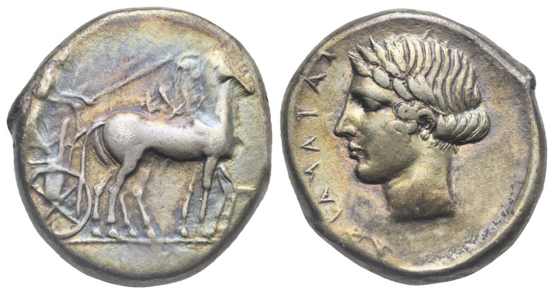 Sicily. Katane. Circa 435-412 BC. Tetradrachm (Silver, 25.91 mm, 16.79 g) Chario...