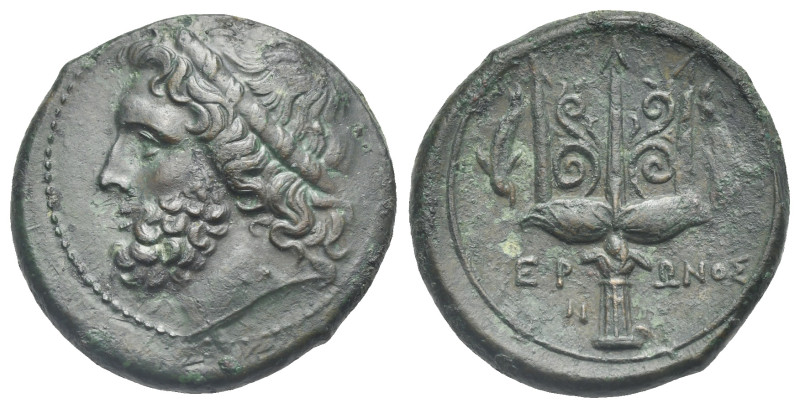 Sicily. Syracuse, Hieron II. Circa 263-218 BC. Tetras (Bronze, 23.30 mm, 9.23 g)...