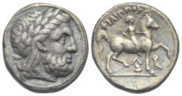 Kings of Macedon. Philip II. Amphipolis, circa 307-297 BC. Posthumous Tetradrachm struck under Kassander as regent or King (Silver, 24.06 mm, 13.96 g)...