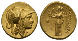 Kings of Macedon. Alexander III the Great. Amphipolis, circa 325-319 BC (late lifetime issue or early posthumous issue). Stater struck under Antipater...