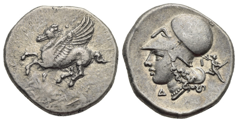 Corinthia. Corinth. Circa 375-300 BC. Stater (Silver, 21.44 mm, 8.58 g). Pegasus...