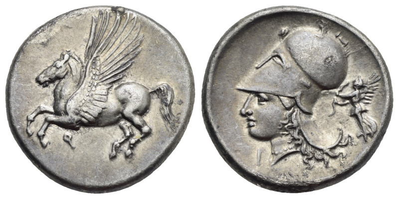 Corinthia. Corinth. Circa 375-300 BC. Stater (Silver, 22.00 mm, 8.49 g). Pegasus...