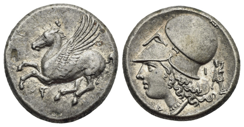 Corinthia. Corinth. Circa 375-300 BC. Stater (Silver, 20.63 mm, 8.59 g). Pegasus...