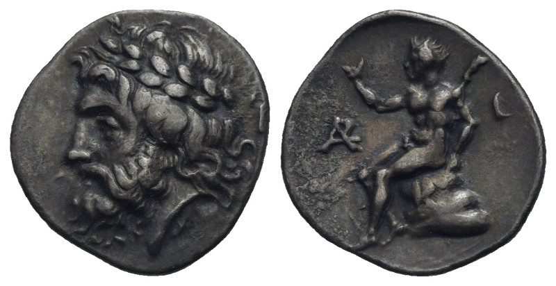 Arcadia. Arcadian League, Megalopolis. Circa 330-275 BC. Triobol (Silver, 17.42 ...