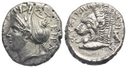 Mysia. Kyzikos. Circa 390-340 BC. Tetradrachm (Silver, 22.51 mm, 14.81 gr). ΣΩTEIPA, head of Kore Soteira left, hair in sphendone covered with veil. R...