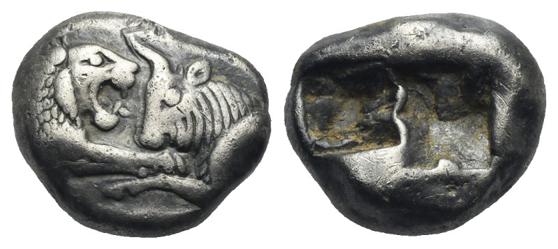 Kings of Lydia. Kroisos. Sardes, circa 550-546 BC. Siglos (Silver, 15.37 mm, 5.2...