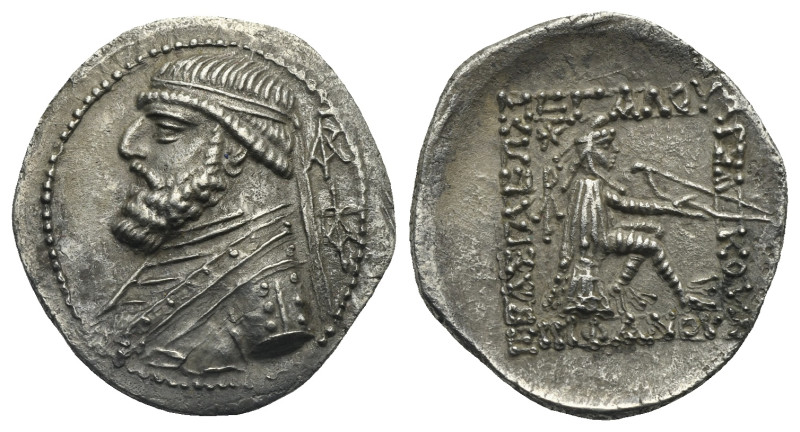 Kings of Parthia. Mithradates II. Rhagae, circa 119-109 BC. Drachm (Silver, 21.8...